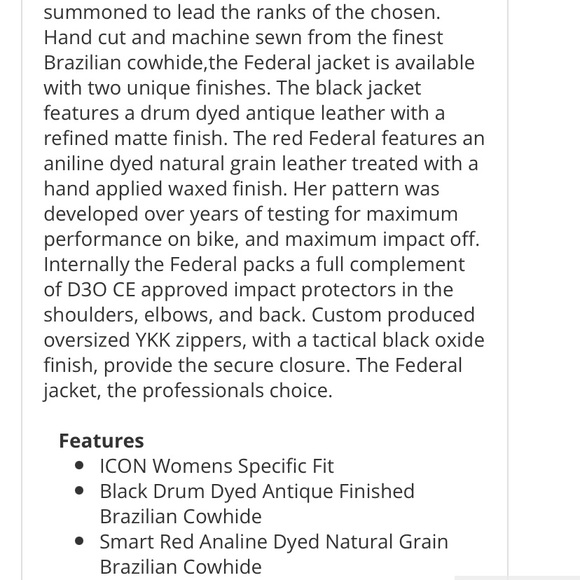 Icon 1000 Federal Women’s Motorcycle Jacket - Picture 5 of 7